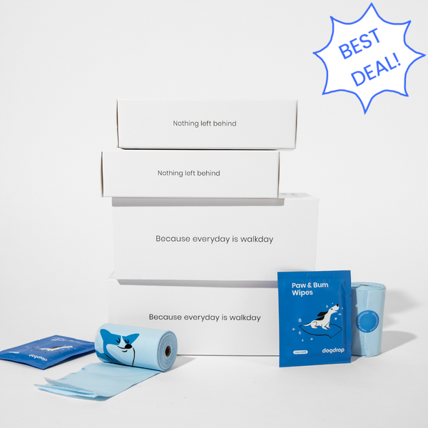 Wipes & Poop Bags Bundle - (120 poop bags + 64 wipes)